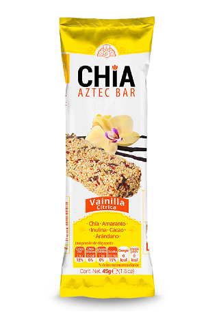 CHIA AZTEC BAR – Vainilla Cítrica 45 gr