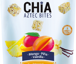 CHIA AZTEC BITES – Mango / Piña / Vainilla 48 gr (Bolsa con 18 piezas).