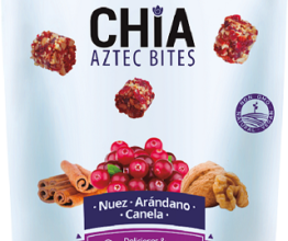 CHIA AZTEC BITES – Nuez / Arándano / Canela 48 gr (Bolsa con 18 piezas).